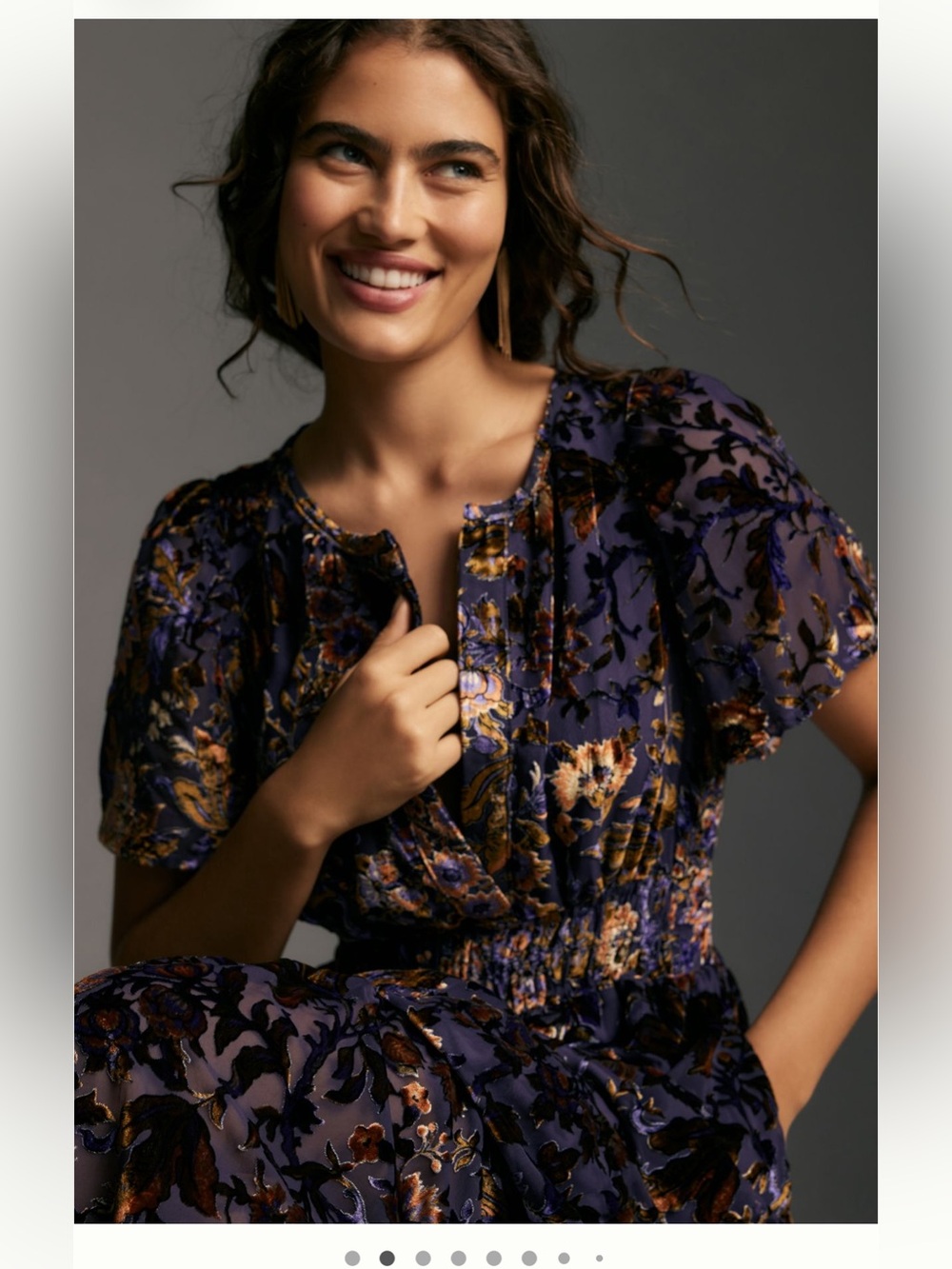 Anthropologie The Somerset Purple Velvet Edition, Maxi Dress, medium - Picture 2 of 12